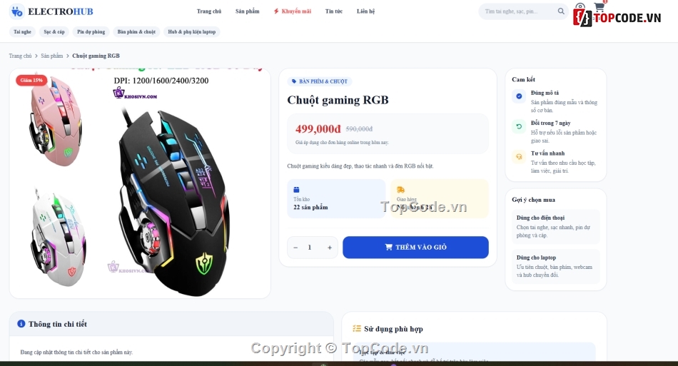 điện tử,phụ kiện,Web bán phụ kiện điện tử